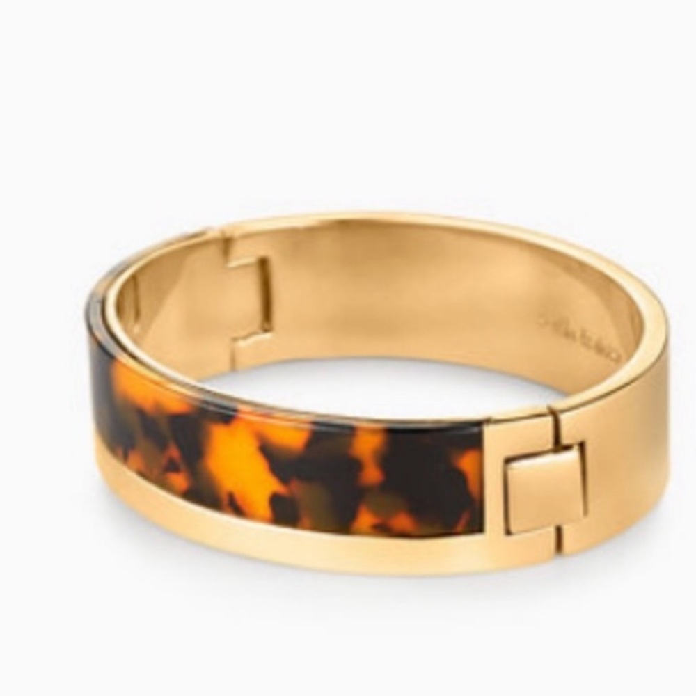 Stella & Dot | Retired Jaya Tortoise + Gold Bangle Clasp Bracelet - Picture 6 of 9